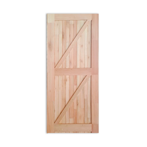 untreated wooden back door
