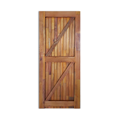 Back wooden door